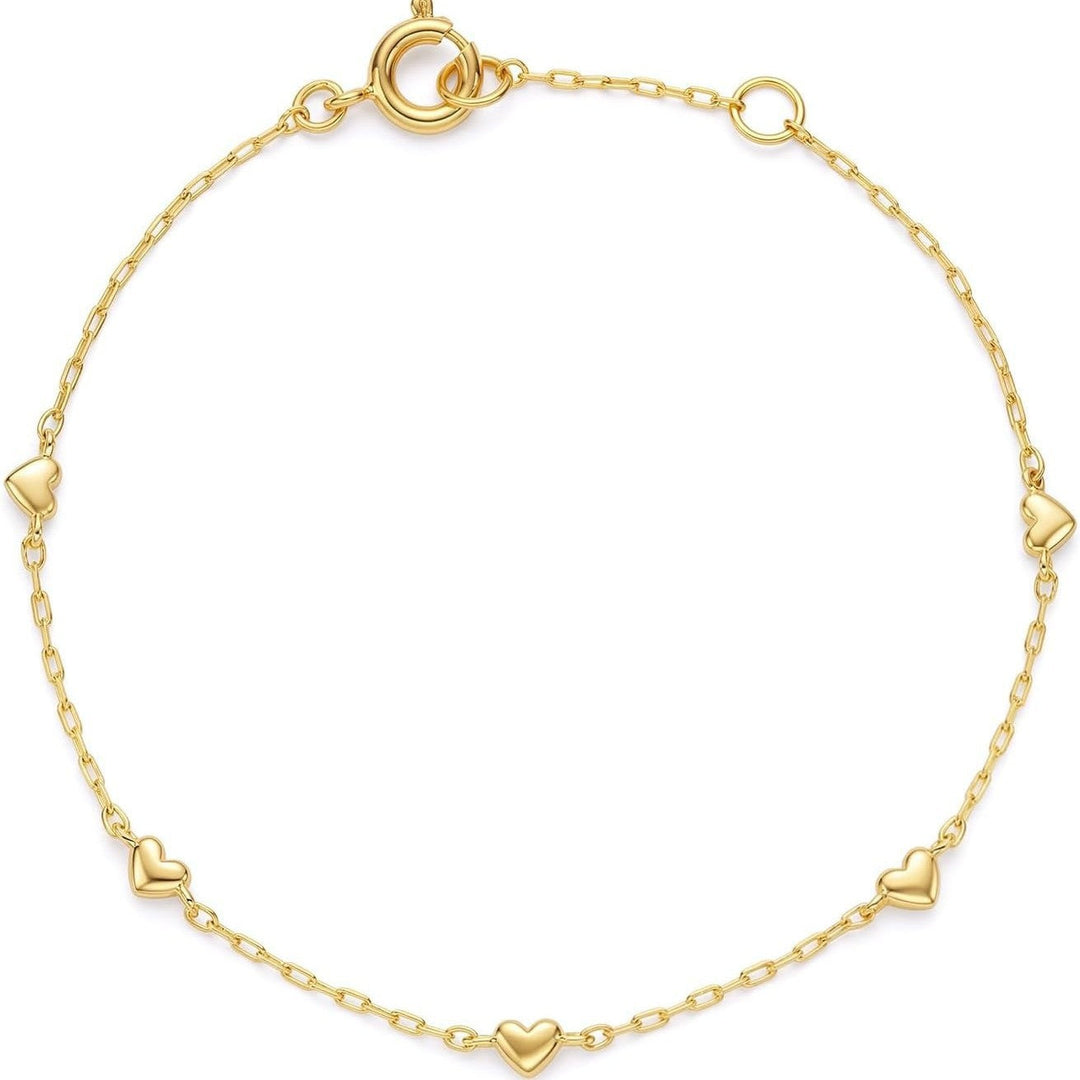 Women's anklet with heart-shaped accents and delicate chain design Nin Boutique