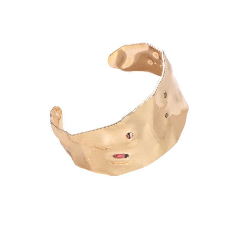 Women's Open Bangle with Artistic, Organic Design Nin Boutique
