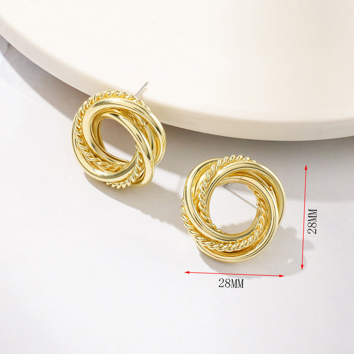 Women’s earrings with intricate braided design Nin Boutique
