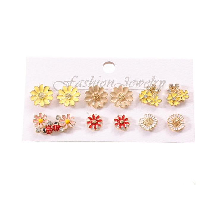 Ladies earring set with playful animal and mushroom design Nin Boutique