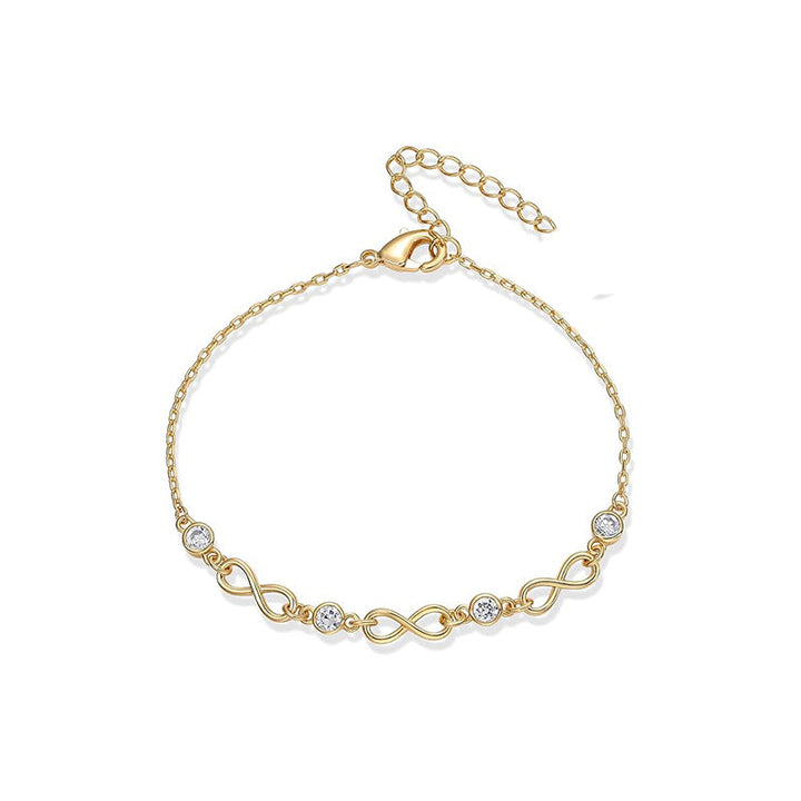 Women’s ankle bracelet with sparkling drops and delicate design Nin Boutique