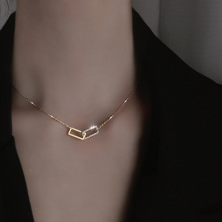 Women's necklace with modern, geometric pendants Nin Boutique