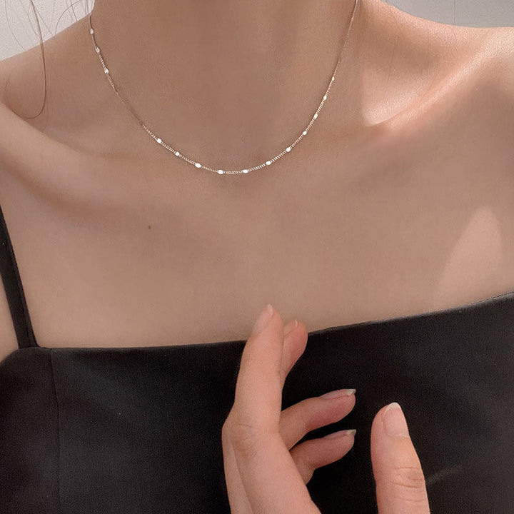 Ladies necklace with elegant link design and sparkling accents Nin Boutique