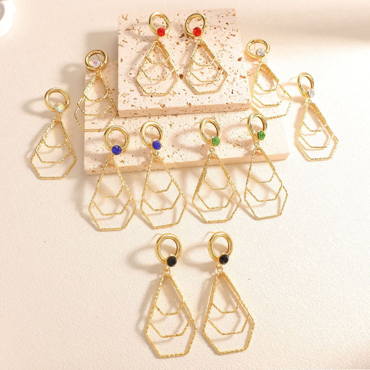 Ladies earrings with modern, geometric design Nin Boutique
