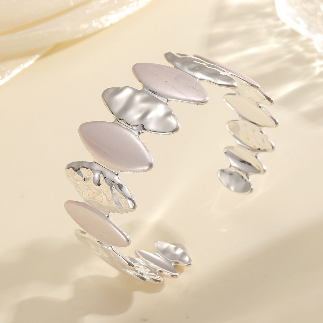 Women Open Bangle with Unique Textured Design Nin Boutique
