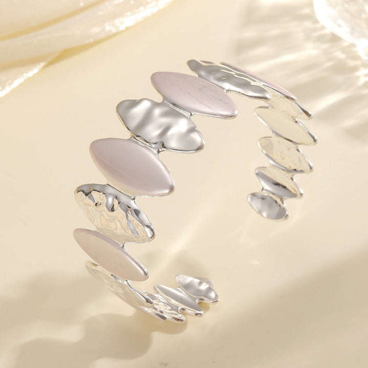 Women Open Bangle with Unique Textured Design Nin Boutique