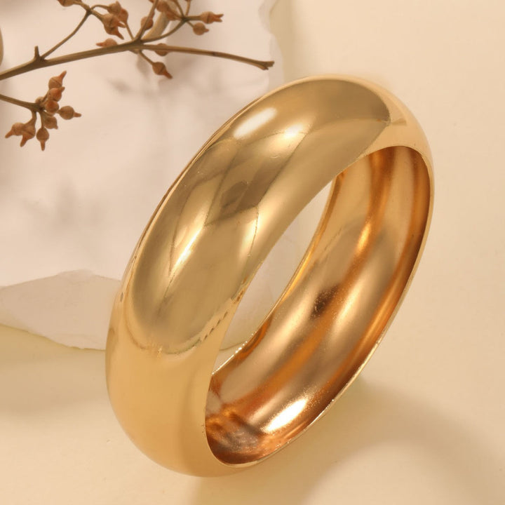 Women's Wide Gold Bangle Nin Boutique