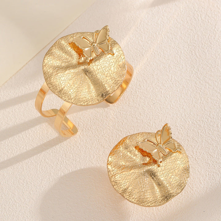 Women Open Cuff Bracelet with Artistic Butterfly Motif Nin Boutique