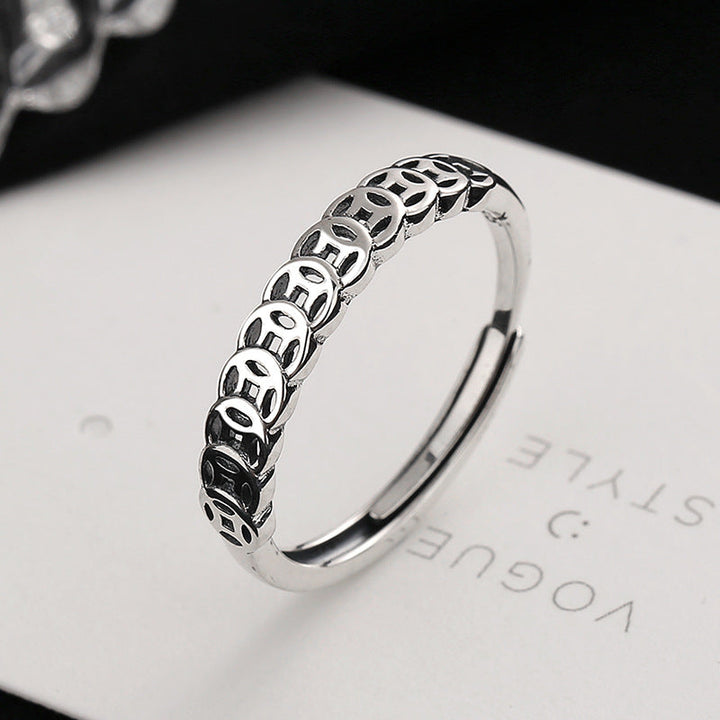 Women Open Ring with Attractive Chain Design Nin Boutique