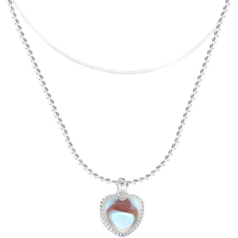 Women’s Necklace with Double Heart Pendant and Elegant Design Nin Boutique