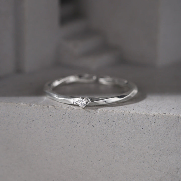 Ladies delicate ring with sparkling zircon Nin Boutique