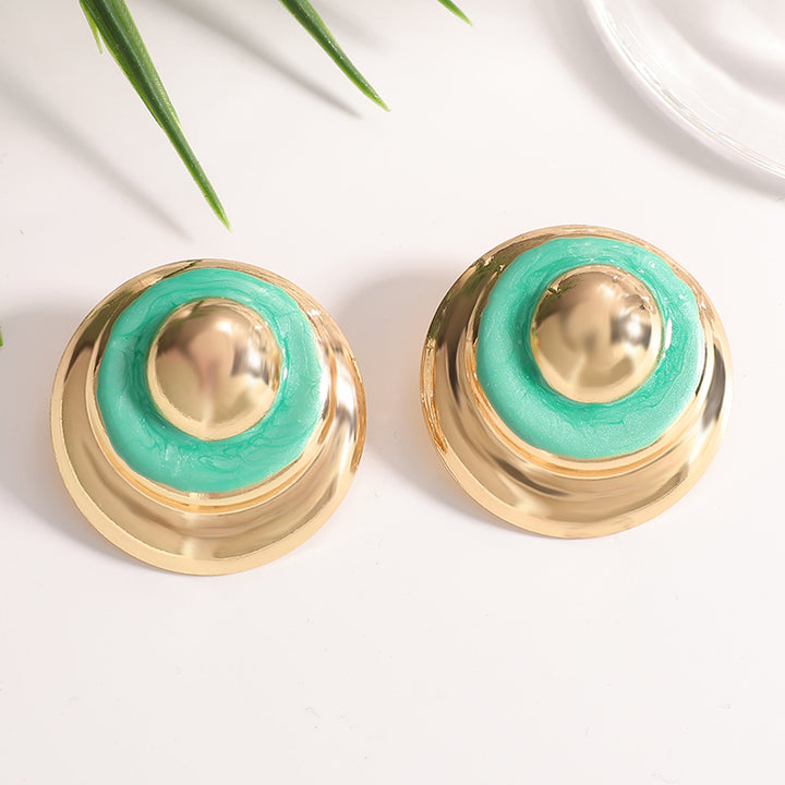 Women's earrings with shiny circles and elaborate color design Nin Boutique