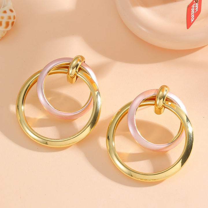 Women's earrings with elegant, layered ring design Nin Boutique