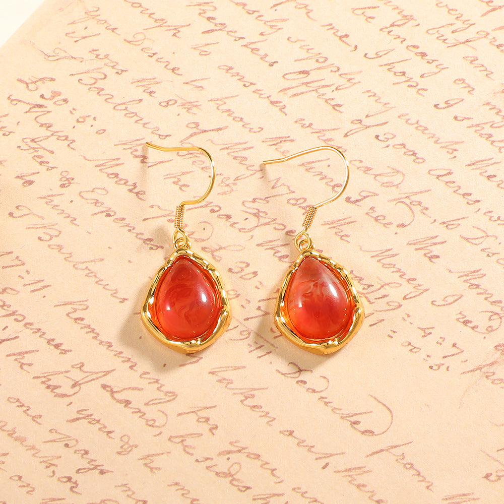 Women's earrings with artistic, drop-shaped design Nin Boutique
