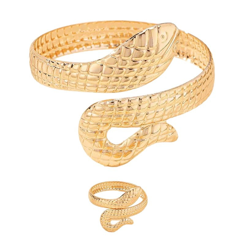 Ladies bracelet and ring in elegant snake design Nin Boutique