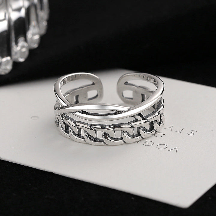Women Adjustable Ring with Elegant Braided Pattern Nin Boutique