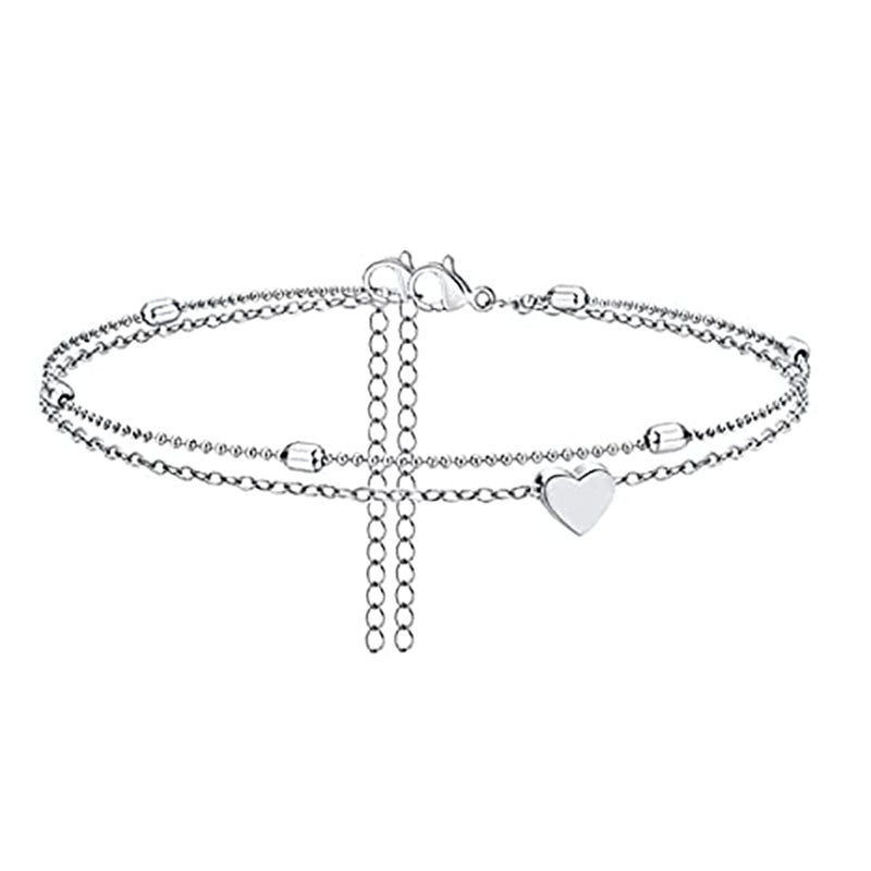 Women's ankle bracelet with heart pendant and delicate design Nin Boutique