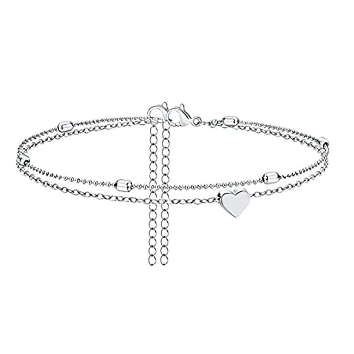 Women's ankle bracelet with heart pendant and delicate design Nin Boutique