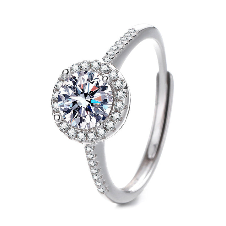 Women's engagement ring with sparkling zircon and intricate design Nin Boutique