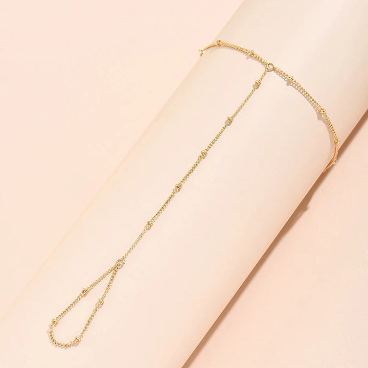 Women's anklet with elegant link design and sparkling accents Nin Boutique