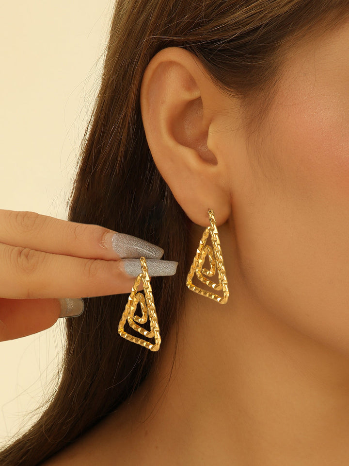 Ladies earrings in floral wire design Nin Boutique