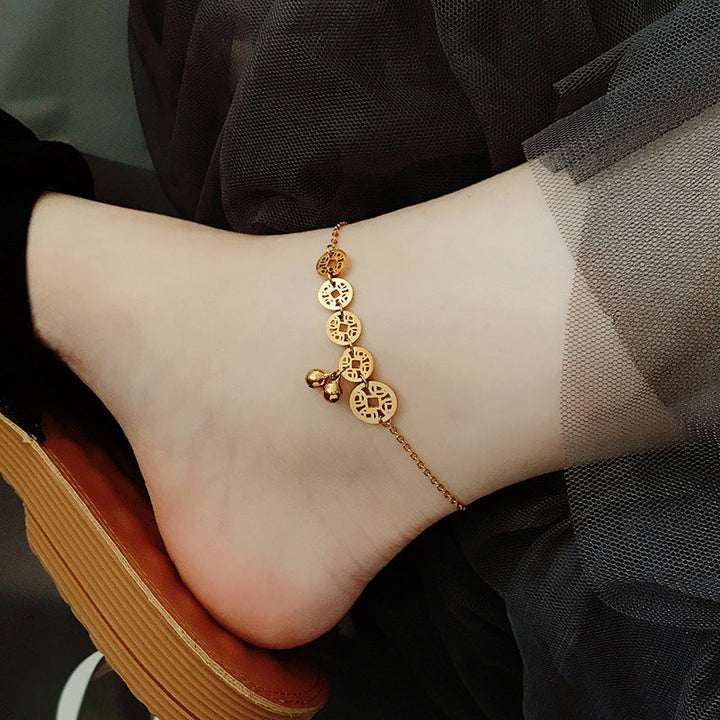 Women's ankle bracelet with elegant charms Nin Boutique