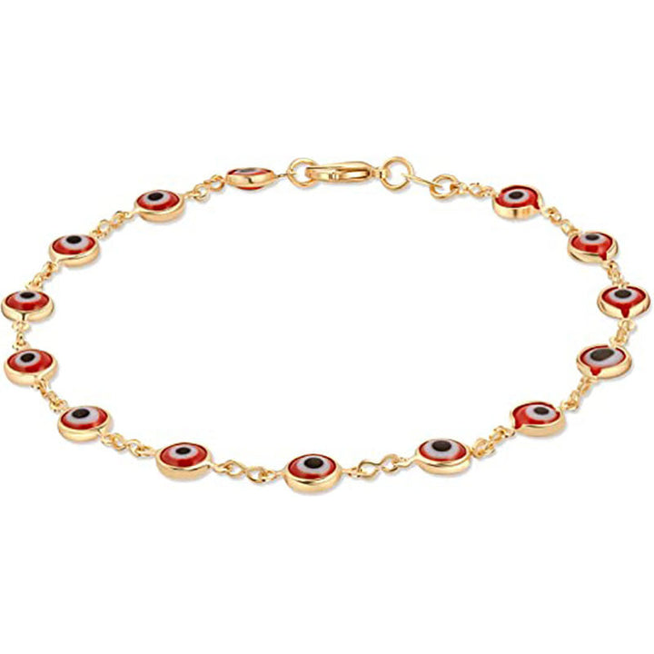 Ladies ankle bracelet with protective eyes and delicate design Nin Boutique