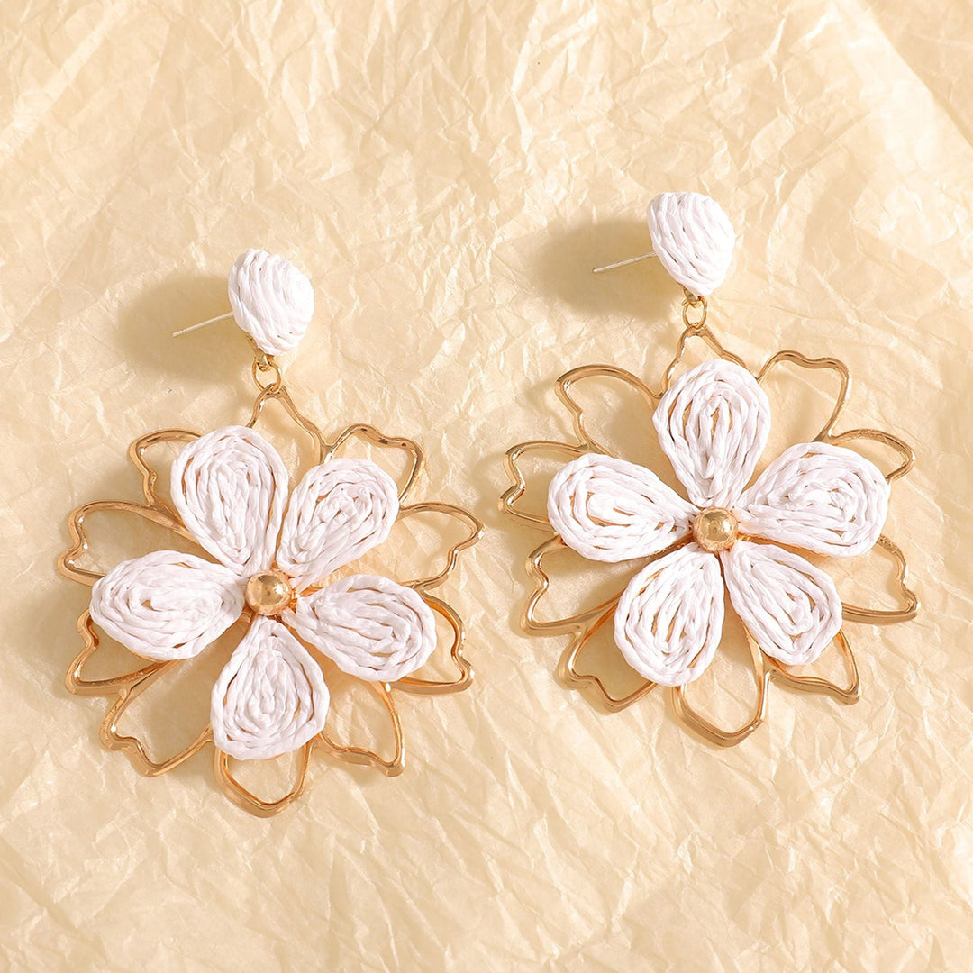 Ladies Earrings with intricate floral motif Nin Boutique