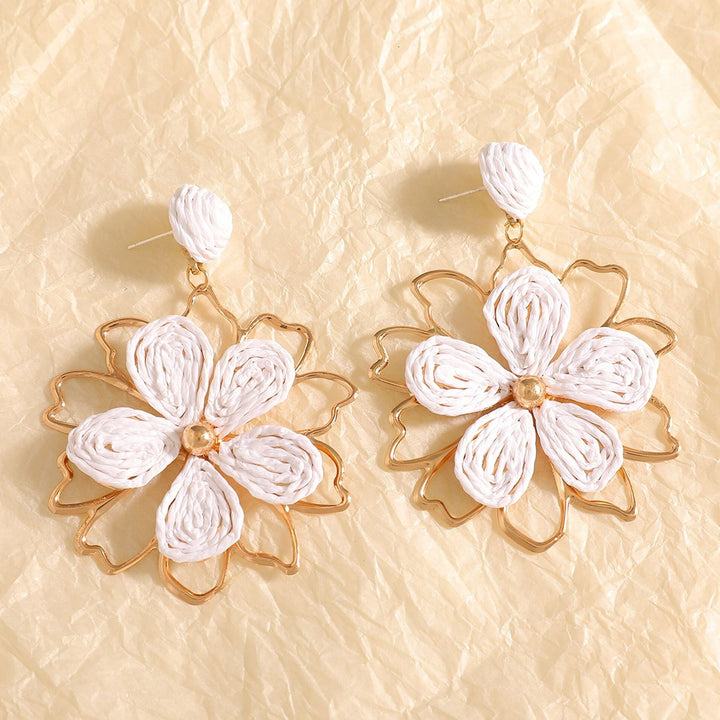 Ladies Earrings with intricate floral motif Nin Boutique