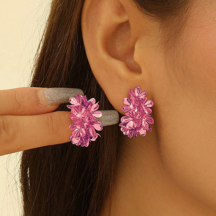 Women's earrings with floral, sparkling details Nin Boutique