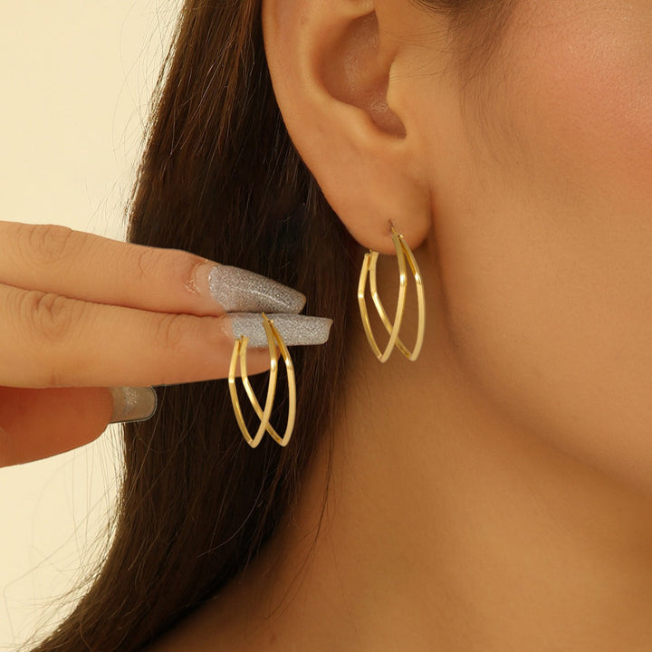 Ladies earrings in floral wire design Nin Boutique