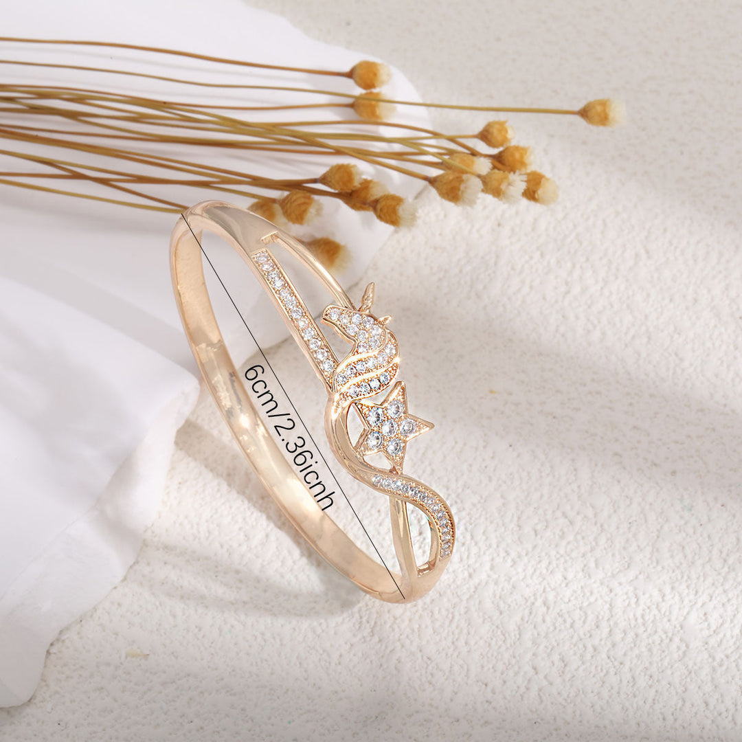 Women's bangle with artistic infinity symbol and sparkling zirconia Nin Boutique