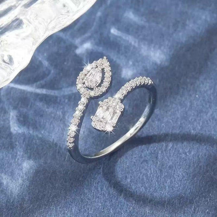 Women's elegant ring with sparkling zirconia and double-set design Nin Boutique