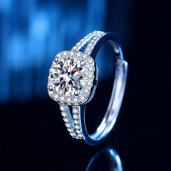 Women Elegant Engagement Ring with Sparkling Zircon Nin Boutique