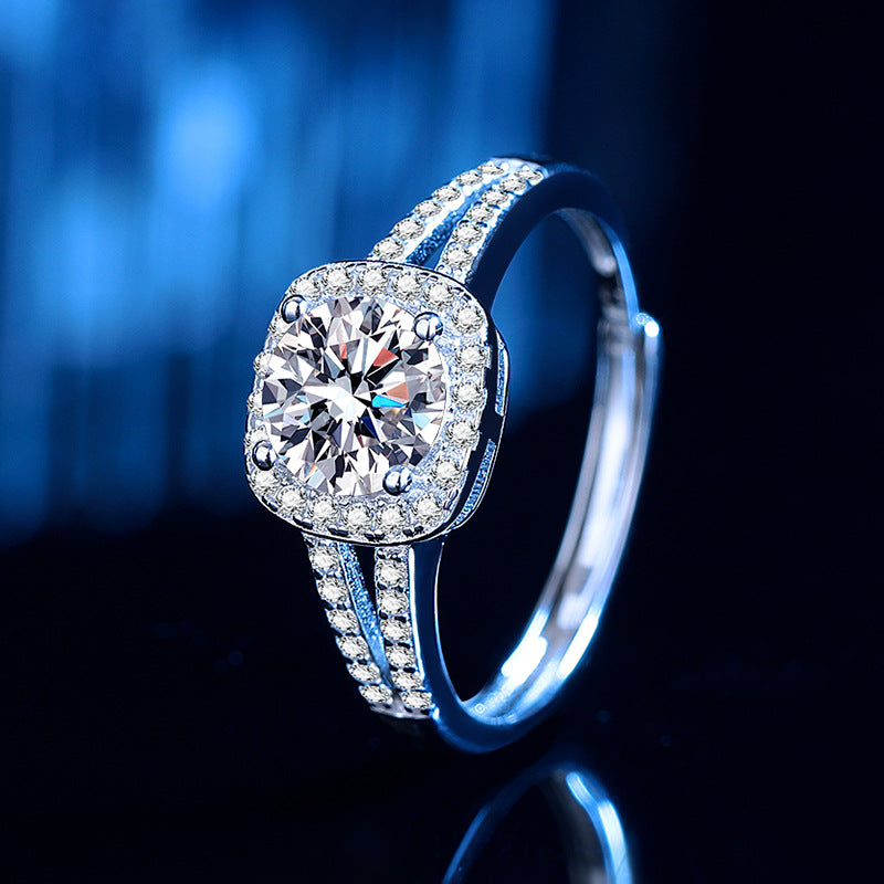 Women's Delicate Engagement Ring with Sparkles of Zirconia and Precise Setting Nin Boutique