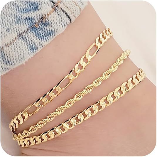 Women's ankle bracelet with versatile link design and elegant accents Nin Boutique