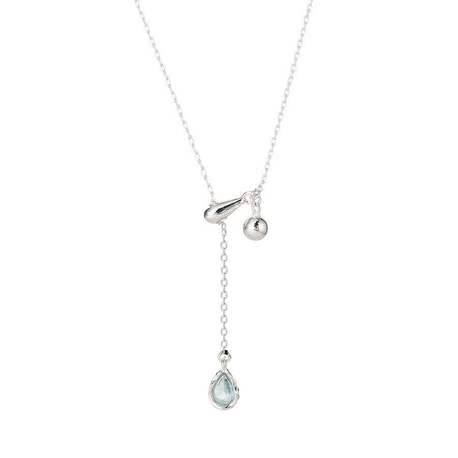 Women's necklace with elegant drop pendants and sparkling zirconia Nin Boutique