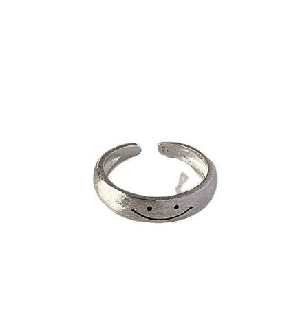Women's Open Ring with Playful Smiley Motif Nin Boutique