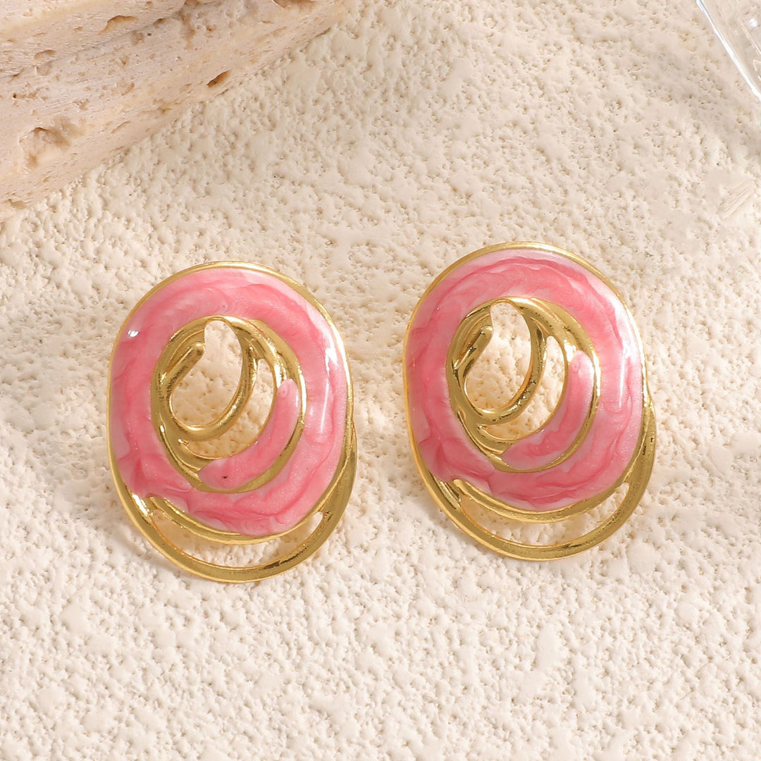 Women's earrings with artistically spiral-shaped design Nin Boutique