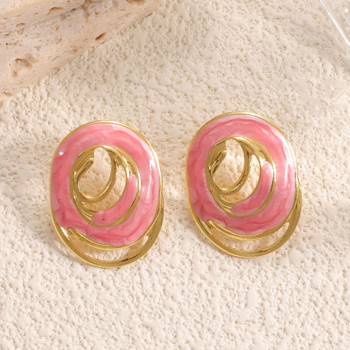 Women's earrings with artistically spiral-shaped design Nin Boutique