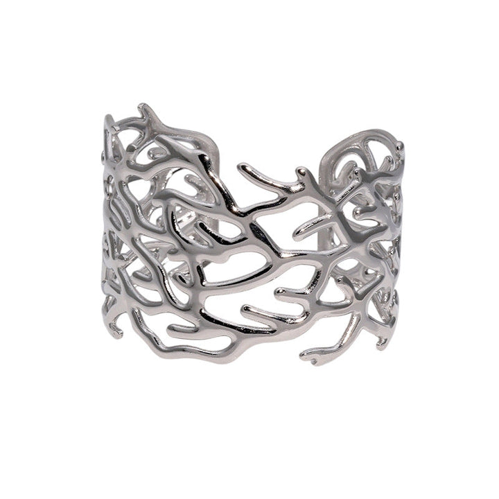 Women Open Bangle in Elegant Coral Design Nin Boutique