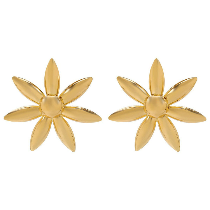 Ladies earrings in floral design with elegant gold accents Nin Boutique