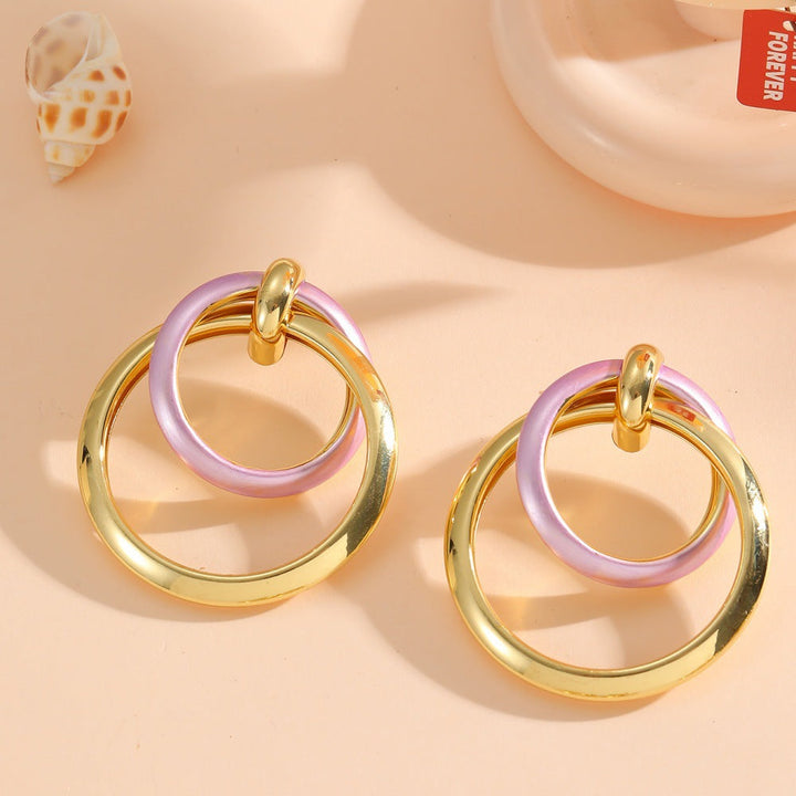 Women's earrings with elegant, layered ring design Nin Boutique