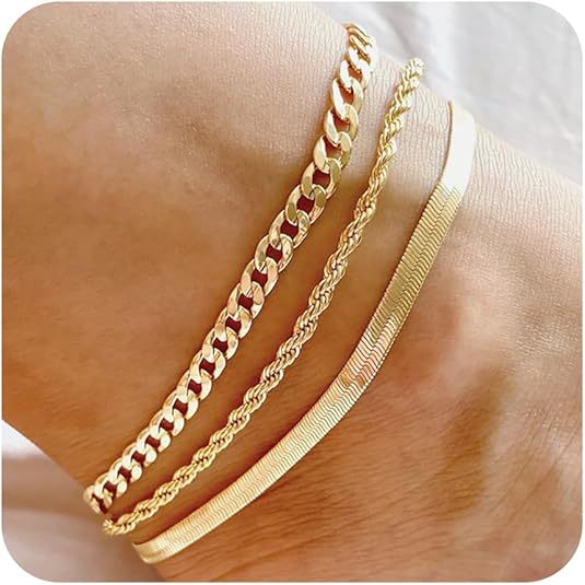 Women's ankle bracelet with versatile link design and elegant accents Nin Boutique