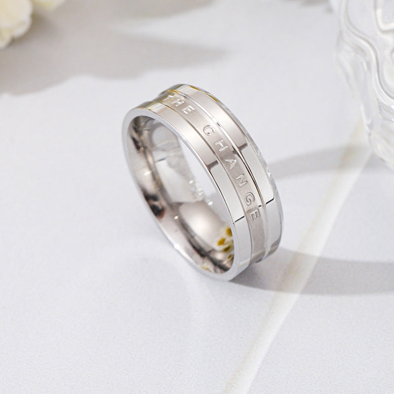 Women’s ring with engraved message and elegant design Nin Boutique