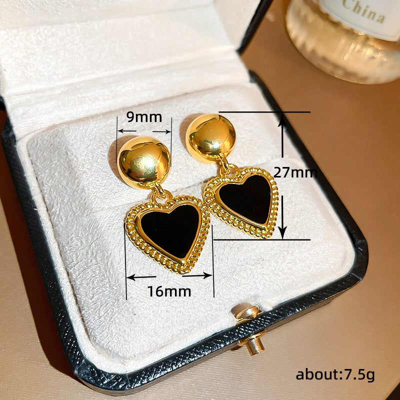 Women’s earrings with elegant heart pendant Nin Boutique