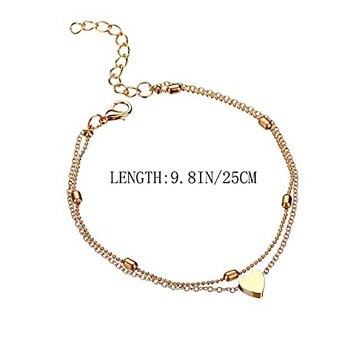 Women's ankle bracelet with heart pendant and delicate design Nin Boutique