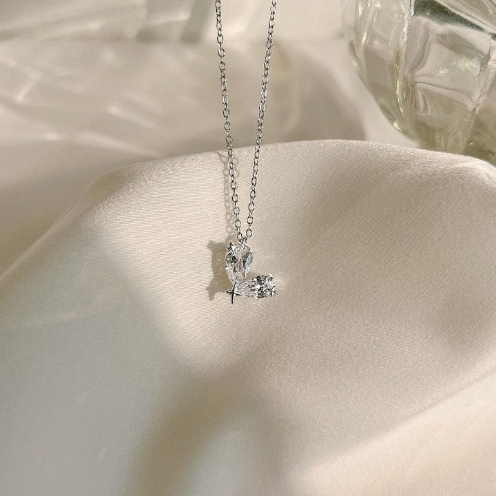 Women's delicate necklace with filigree butterfly pendant Nin Boutique