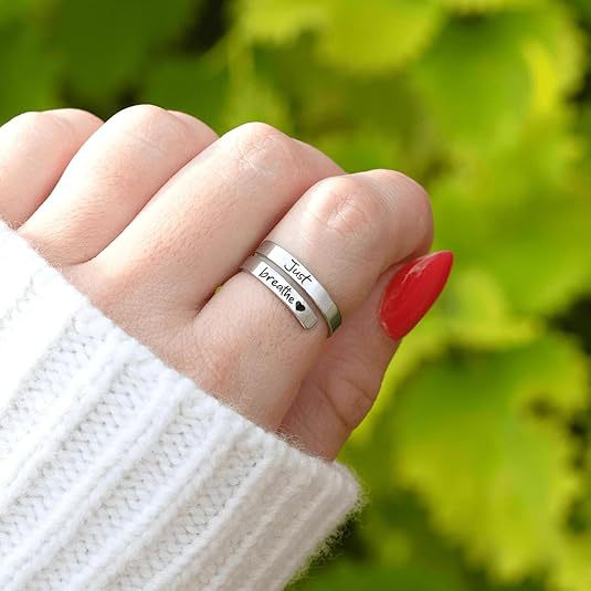 Women’s Motivational Ring with Inspiring Engravings Nin Boutique