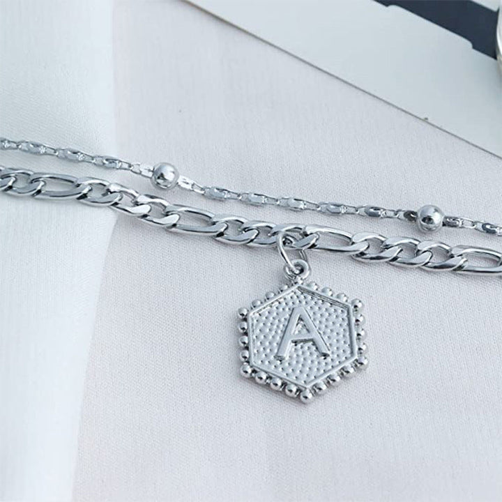 Women's anklet with elegant chain design and sparkling charms Nin Boutique